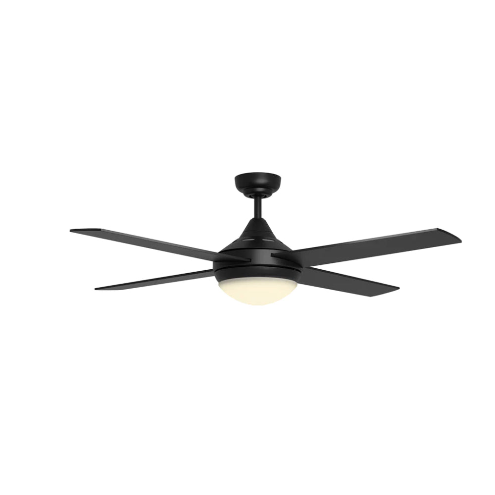 Airborne Bulimba Indoor/Outdoor Ceiling Fan With Light (E27) – Black 48″